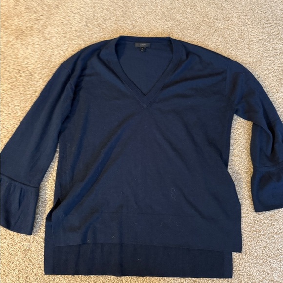 J. Crew Sweaters - J. Crew Deep Blue V-Neck Top
